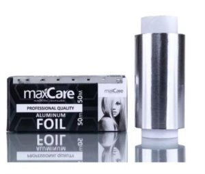 Papel Aluminio Profesional para Mechas y Decoloración Maxcare – Rollo 50 mts